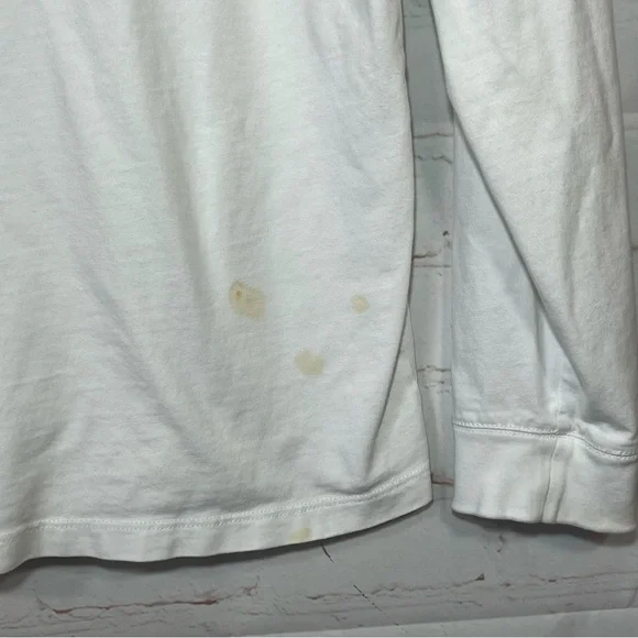 Vineyard Vines T-Shirt Mens Small White Shark Week Long Sleeve Casual Pocket - Picture 7 of 7